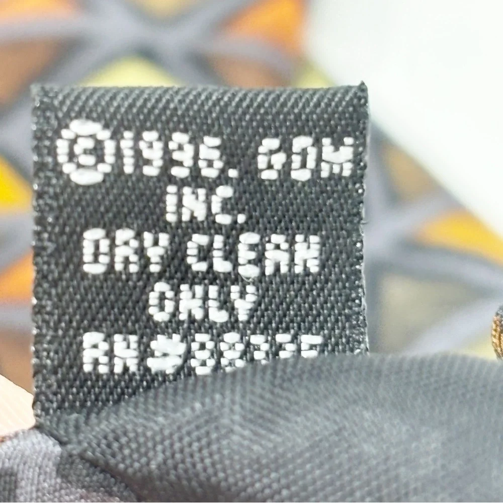 GRATEFUL DEAD Men’s Gray Gold Geometric Tie DUPREE’S DIAMOND Fifth Set 1996 USA
